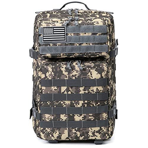 Image of QT&QY 45L Military Tactical Backpacks Molle Army Assault Pack 3 Day Bug Out Bag Hiking Treeking Rucksack