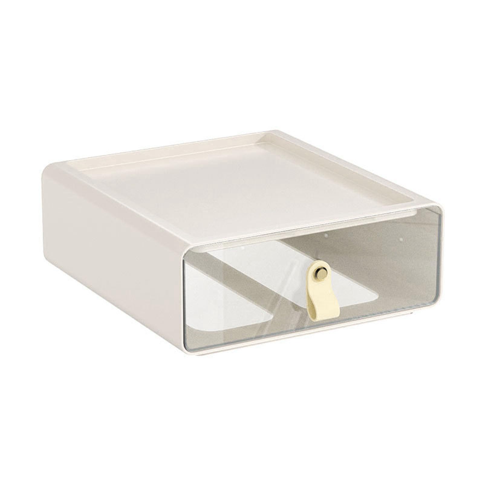 Cocoarm Cassetto Portaoggetti Trasparente Cassetto Trasparente da Tavolo in PET Organizzatore Impilabile di Grande capacità con Telaio Rinforzato per Ufficio Dormitorio Studentesco Clinica Domestica