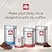 Illy Ground Espresso Coffee, Decaffeinated - Medium Roast - Mild & Balanced - 100% Arabica - Pre-Ground for Espresso- Pressurized Packaging Sealed for Freshness - 8.8oz (Pack of 2)