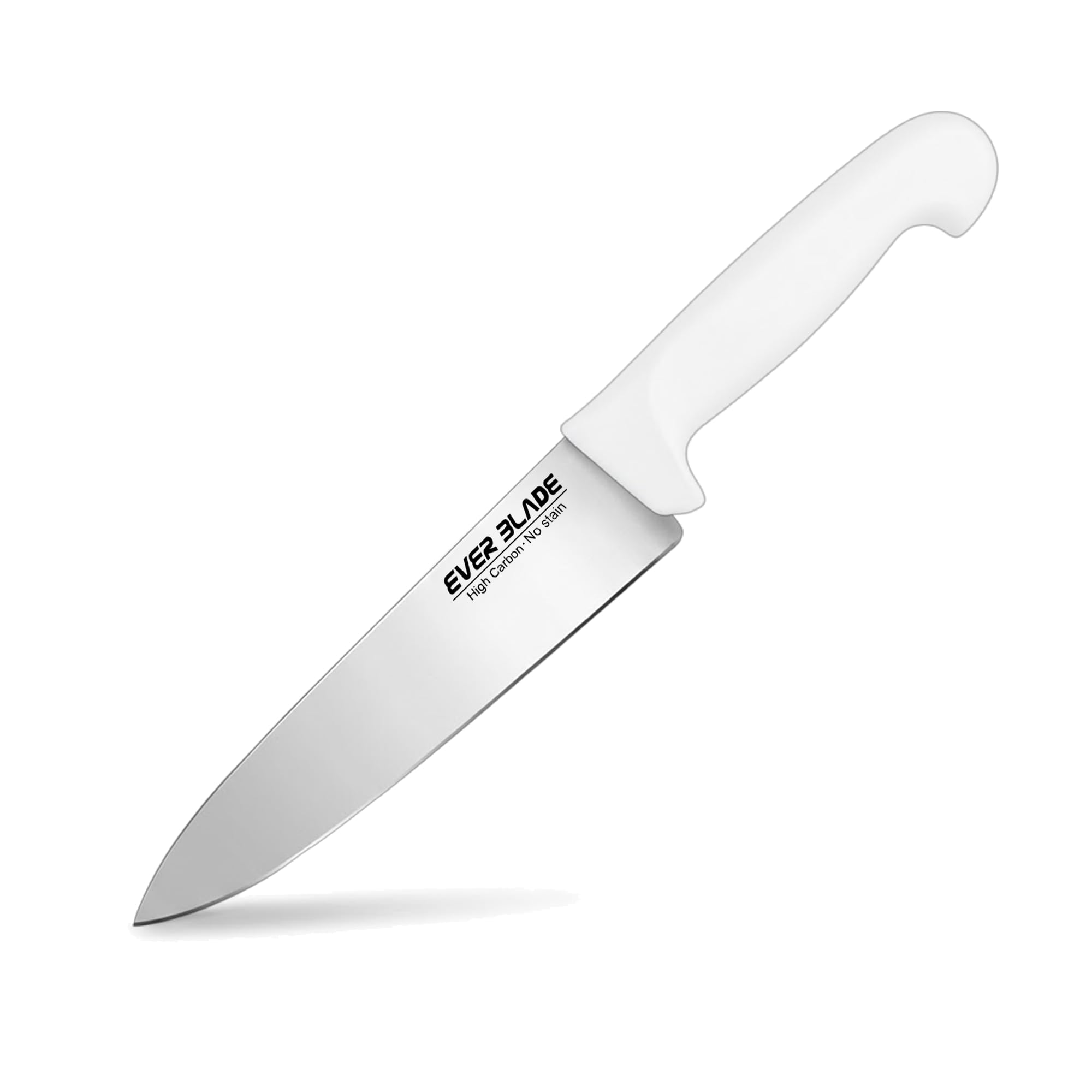 EVER BLADE 8 Inch Professional Chef Knife - 200mm Blade - HACCP Colour Coded White Handle, Japanese High Carbon Stainless Steel Kitchen Knife, Non-Slip Textured Grip for Bakery & Commercial Use โ image 1