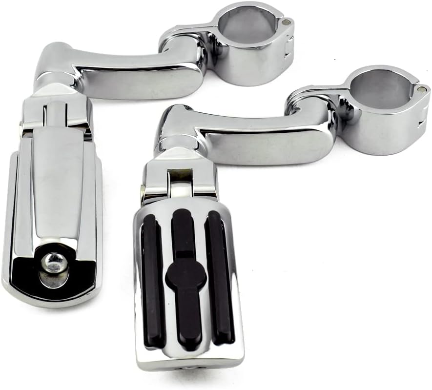 Boldness Motorcycle Foot Board Pedals Rests Highway Pegs with Mount 32mm 1.25”Engine Guards/Tubing Crash Bar Clamps