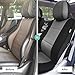 FH Group Full Set Faux Leather Car Seat Covers - Universal Fit, Low Back Front Seat Covers, Airbag Compatible, Split Bench Rear Seat Cover for SUV, Sedan, Gray