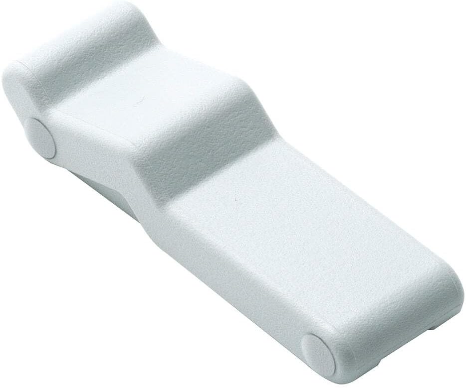 Concealed Soft Draw Latch w/Keeper - White Rubber