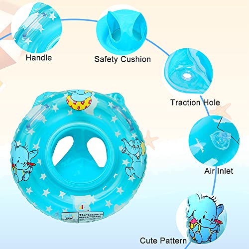 Sealive Infant Pool Float, Baby Swimming Ring with Toddler Seat Boat & Double Handle, Childrens' First Pool Floaties, Bathtub Toys Accessories for Kids Toddlers