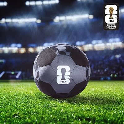 Jazwares FIFA World Cup 2026 9-Inch Black Plush Soccer Ball - Soft, Collectible World CupTM Plush Toy - Official FIFA Pattern - Ages 3+