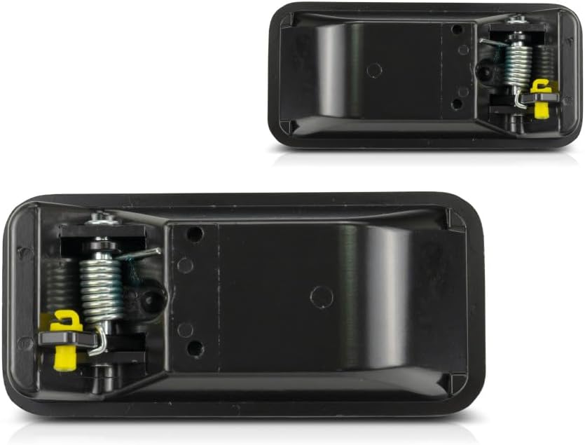 For Jeep Wrangler YJ 1987-1995 Exterior Door Handle Driver & Passenger Side Pair Front | Half Door Type | All Submodels | Smooth Black | Replacement For CH1310144, CH1311144 | 55176549AB, 55176548AB