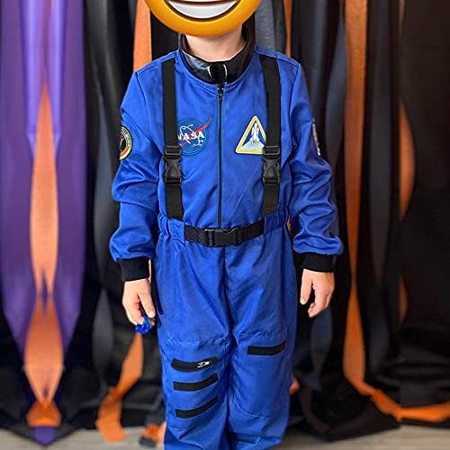 Dormstop Astronaut Costume For Kid Boy Nasa Space Jumpsuit Space Outfit Pretend Dress Up 3-12Years #TOP2