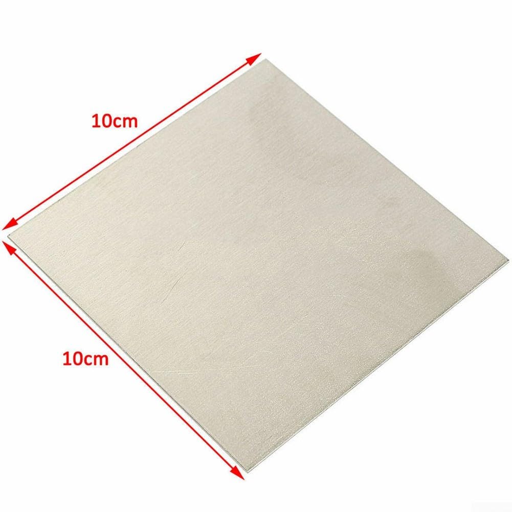 Platte aus reinem Nickel, 100 x 100 mm, 0,5 mm, 1 mm, 2 mm, 3 mm Dicke, für Galvanik-Anodenelemente, Höhe 2 mm