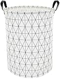 ASKETAM Canvas Fabric Collapsible Kids Baby Laundry Basket Children Nursery Bedroom Dirty Clothes Ha