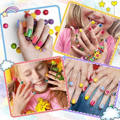 ETYJO Nail Polish for Kids, 6 Rainbow Nail Polish Set Kids Non-Toxic Peel-Off Nail Varnish Sets for Girls, Water-Based Quick Dry Childrens Nail Varnish Gifts Kit for Kids Toddlers - Image 4