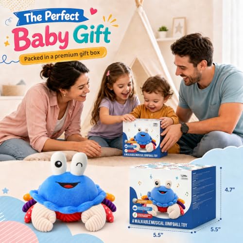 Image of Dancing Crab Baby Toy, Musical Plush Sensory Toy with Recording for Infant
