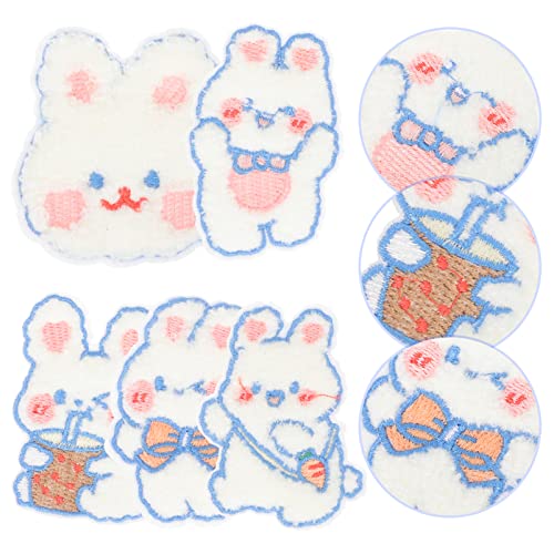 Ciieeo N7J7101135CMB 8Pcs Easter Bunny Iron On Patches Rabbit Embroidered Sew On Patch Applique Cute Heat Transfer Stickers Appliques thumb #1