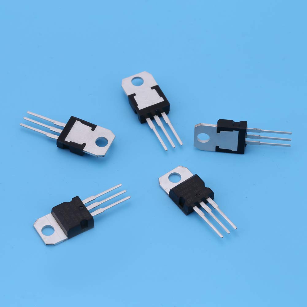 Jectse 40pcs Transistor Assortment Kit, Transistor di amplificazione a Banda Larga di Segnale, 8 Tipi JFET 7805 7809 7812 7815 7905 7912 7915 LM317 Transistor