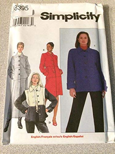 Patron Simplicity 8395 manteau et veste femme taille 34 au 38