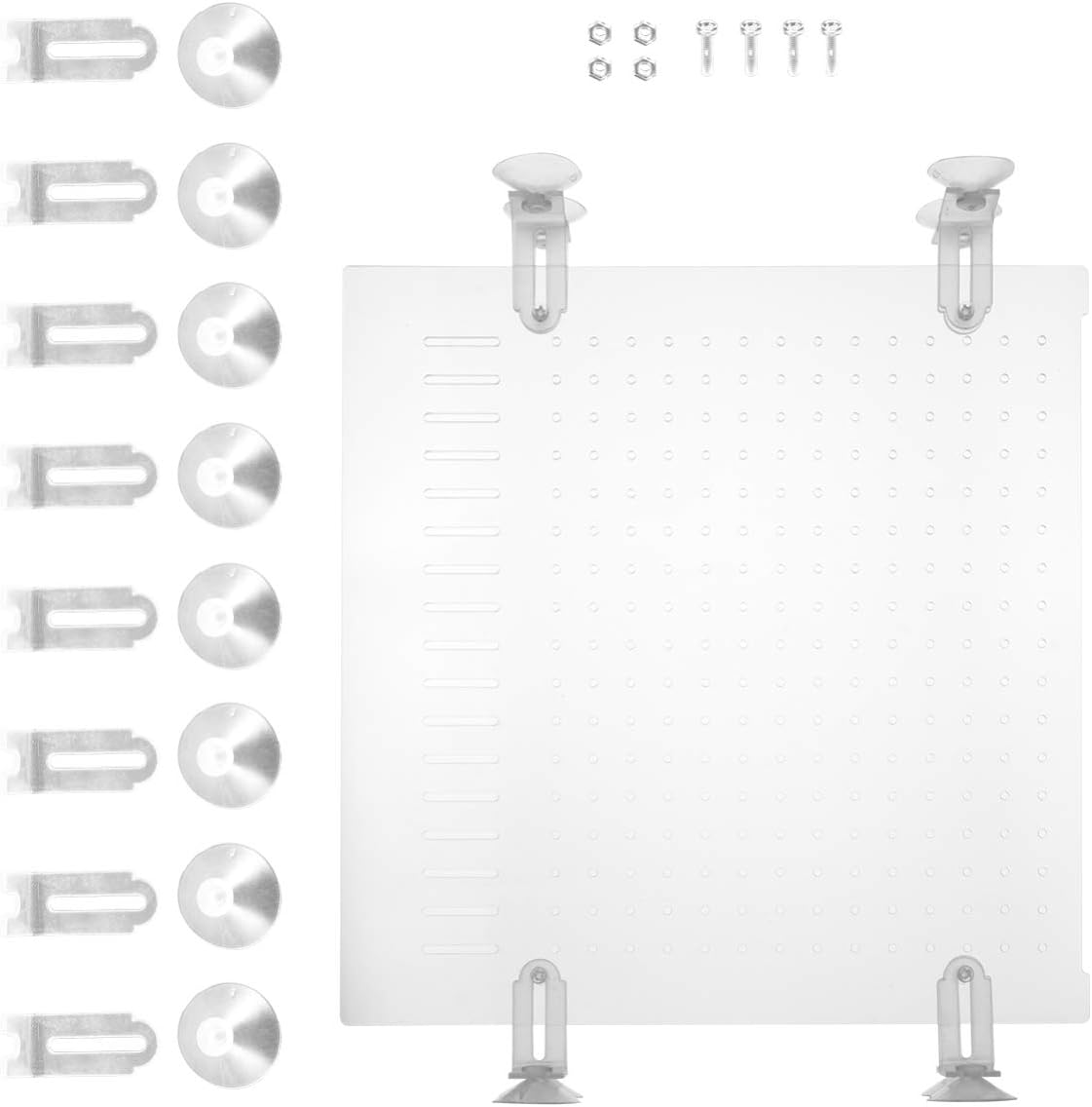 balacoo 1set Fish Tank Isolation Plate Segregation Board Fixed Clips Easy to Install Aquarium Separator for Breeding and Aggressive Fish Management