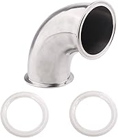 Vista 13 de DERNORD 2 "tubo OD sanitario codo de virola de 90 grados de montaje de tubería con 2 juntas de silicona SUS304 Tri Clamp 2 pulgadas