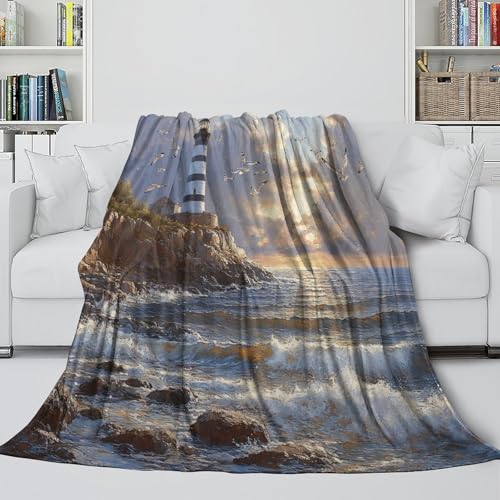 Couverture Microfibre Anti-Froid Seaside Sunset Douceur Durable - 6