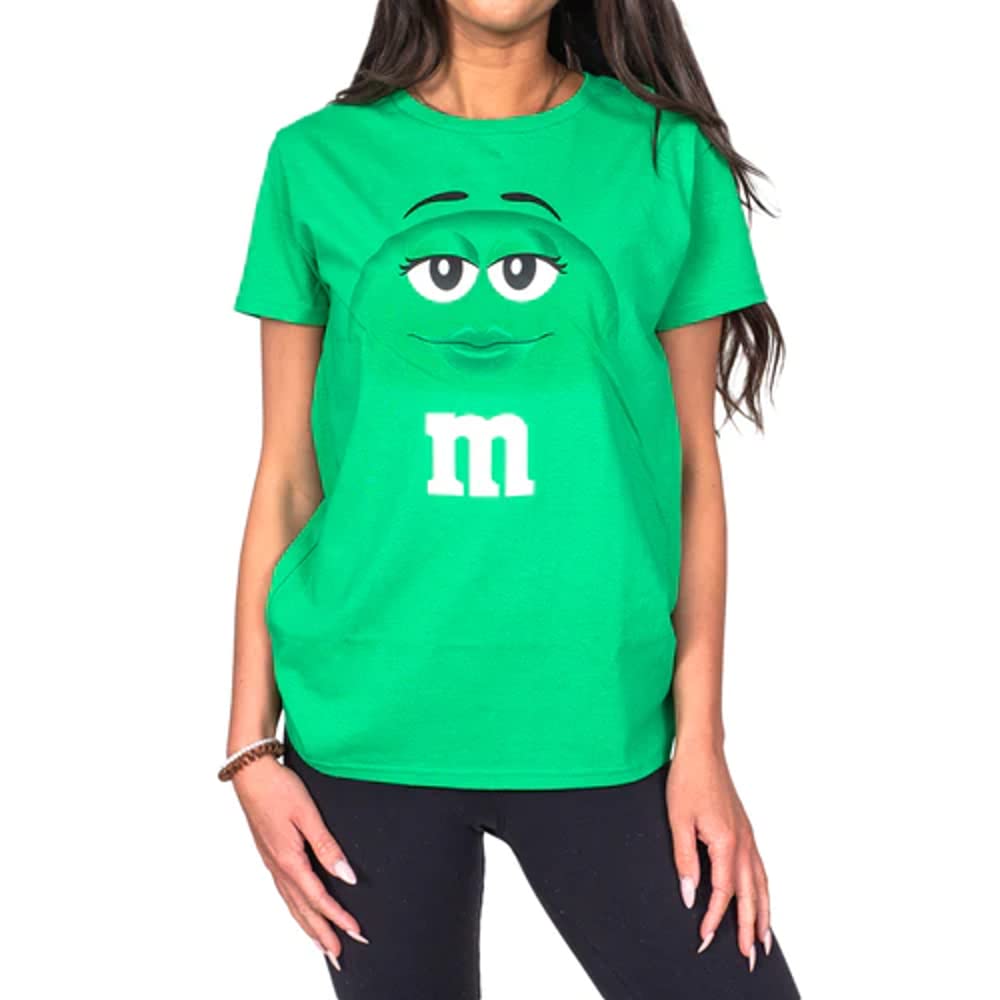 M&M's Chocolate Candy Character Face Juniors T-Shirt