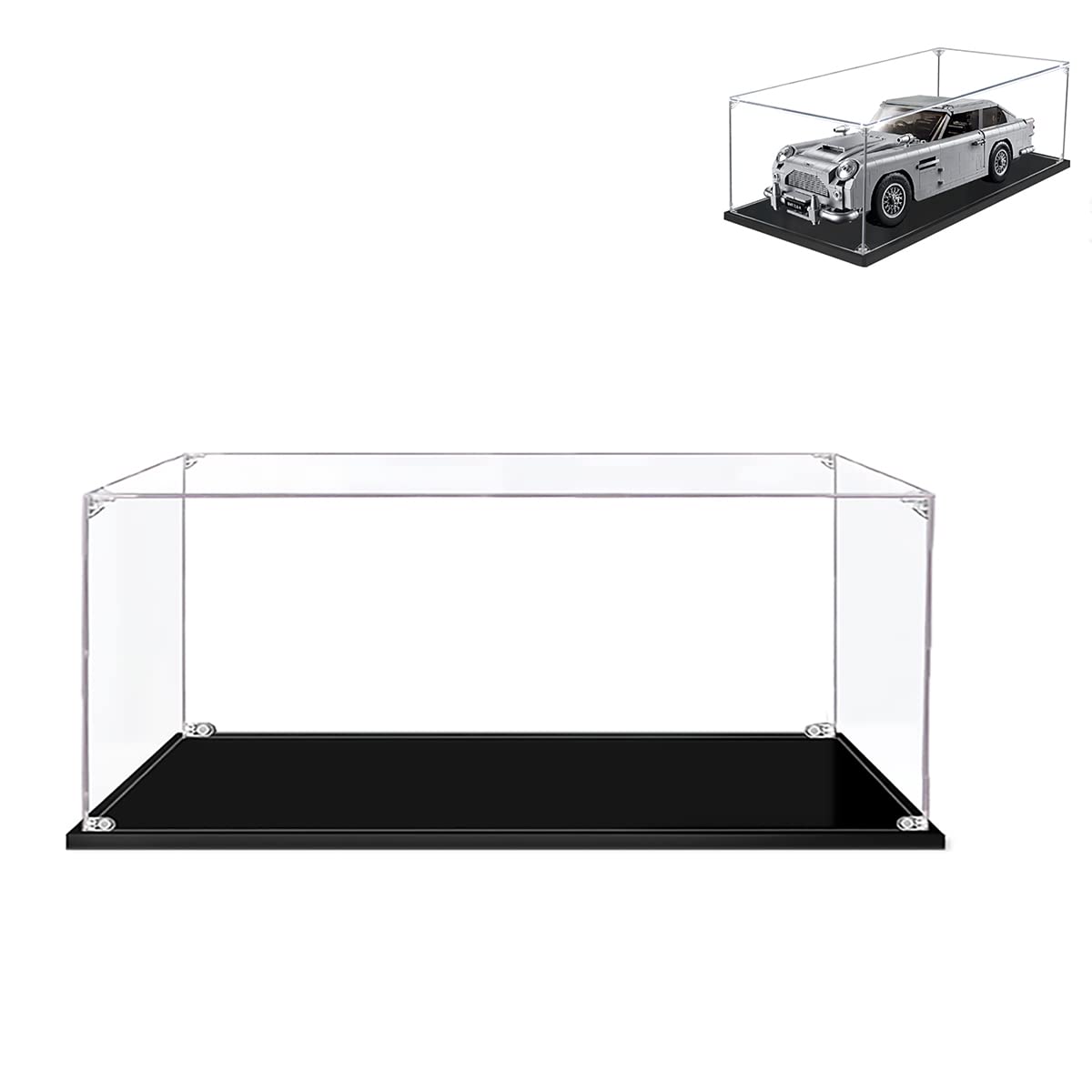Hosdiy Clear Acrylic Display Case For (James Bond Aston Martin Db5) Model - Display Case Compatible With Lego 10262 (Only Display Case, No Model Set)