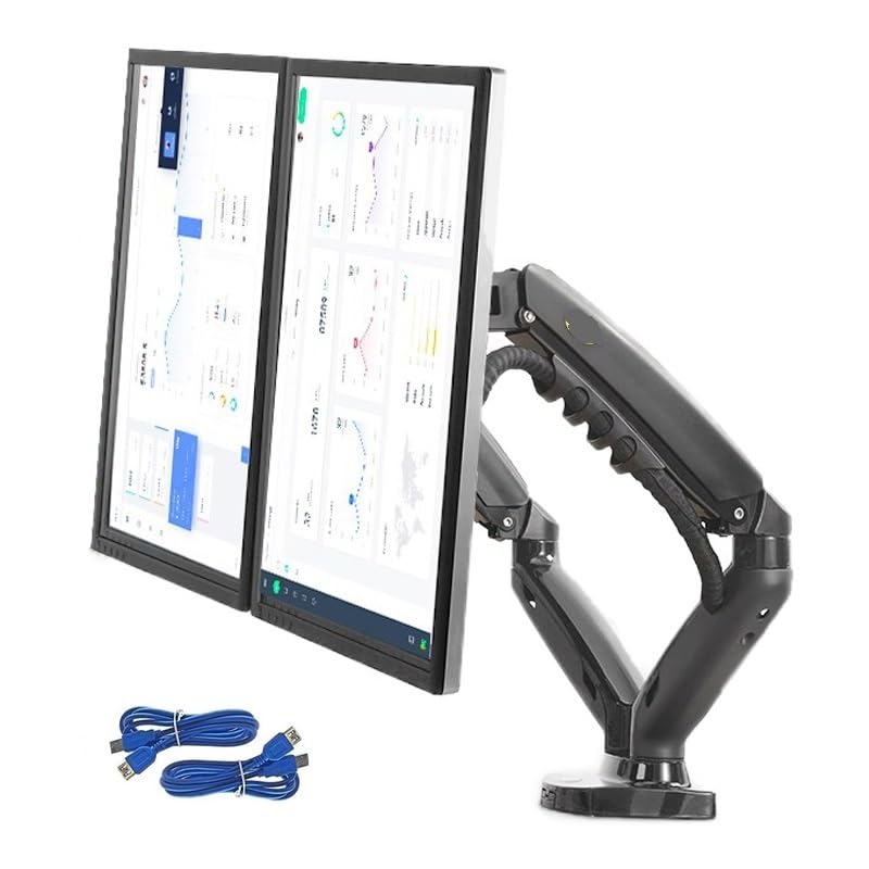 Brazo doble para monitor F160 para organizar el escritorio de teletrabajo con carga de 2 a 9 kg