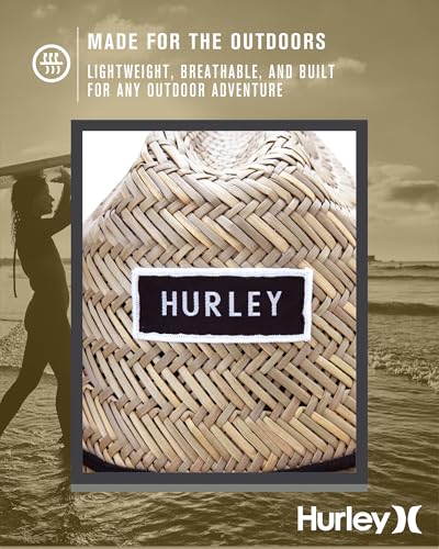 Image of Hurley Men's Straw Hat - Bayside Lifeguard Straw Sun Hat