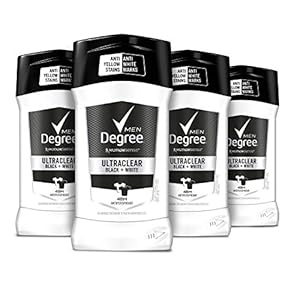 Degree Men UltraClear Antiperspirant Deodorant Black + White 4 count 72-Hour Sweat & Odor Protection Antiperspirant For…