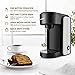 CHULUX Single Serve Coffee Maker, 1000 Watts Single Cup Stainless Steel Coffee Machine for Capsule and Ground Coffee with Graduated Water Tank, One Button Operation