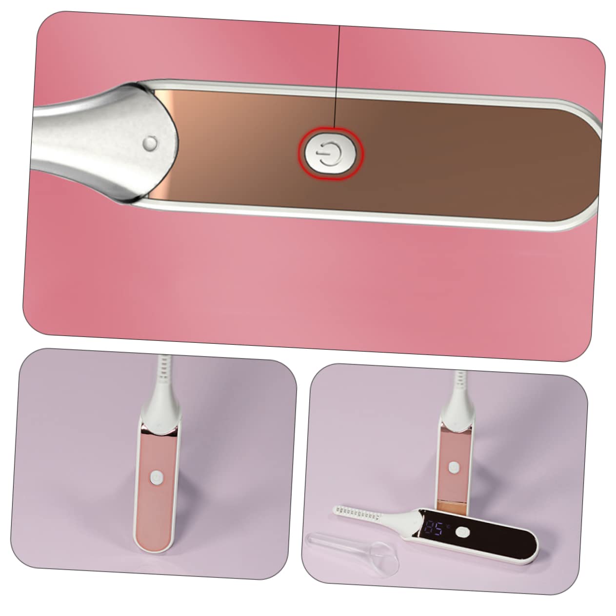 DOITOOL 2piezas Rizador De Pestañas Eléctrico Calentado Curler Portátil Para Mujeres Herramienta De Maquillaje De Rápido Calentamiento Diseño Ligero y De Usar