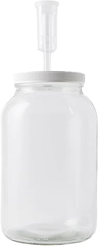 FastRack - Tarro de boca ancha de un galĂłn con tapa y bloqueo de aire tarro de vidrio grande con tapa de fermentaciĂłn tarro de vidrio de 1 galĂłn con FastRack - Tarro de boca ancha de un galĂłn con tapa y bloqueo de aire tarro de vidrio grande con tapa de fermentaciĂłn tarro de vidrio de 1 galĂłn con