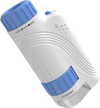 Pocket Microscope for Kids | Kids Handheld Microscope | Child-Friendly Pocket Microscope | Microscope for Children, Portable Microscope for Kids, Kids Microscope with Led Light