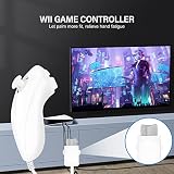 Sporgo 2 Pack Kontroler Nunchuk dla Wii U Gamepad, Prawy Nunchaku z Motion Plus, Zastępczy Kompatybilny