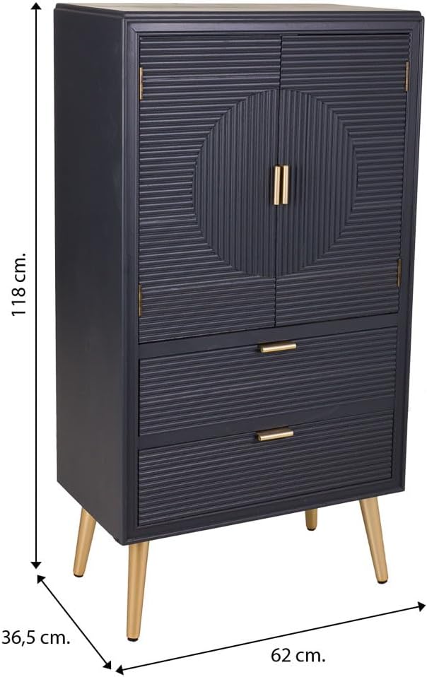 Armario de Madera con 2 puertas y 2 cajones