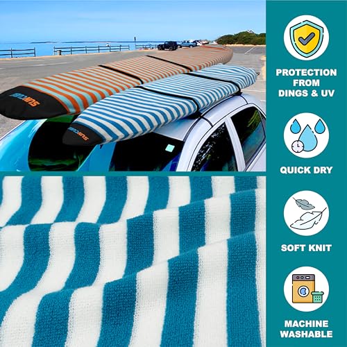 image for SUN CUBE Surfboard Sock Cover, Protective Surf Bag for Surfing Board, 