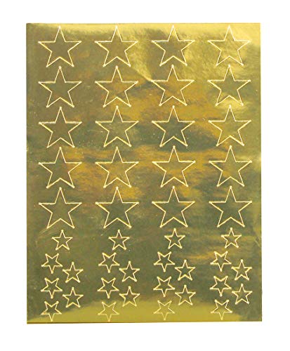 Hygloss Products, Inc 20 Sheets, 880 Gold Foil Star Stickers