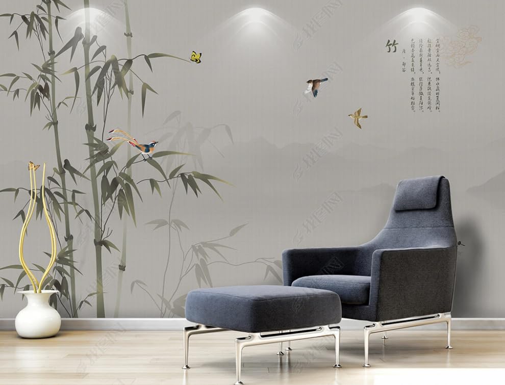 Poster géant mural bambou Suya pour salon et chambre moderne