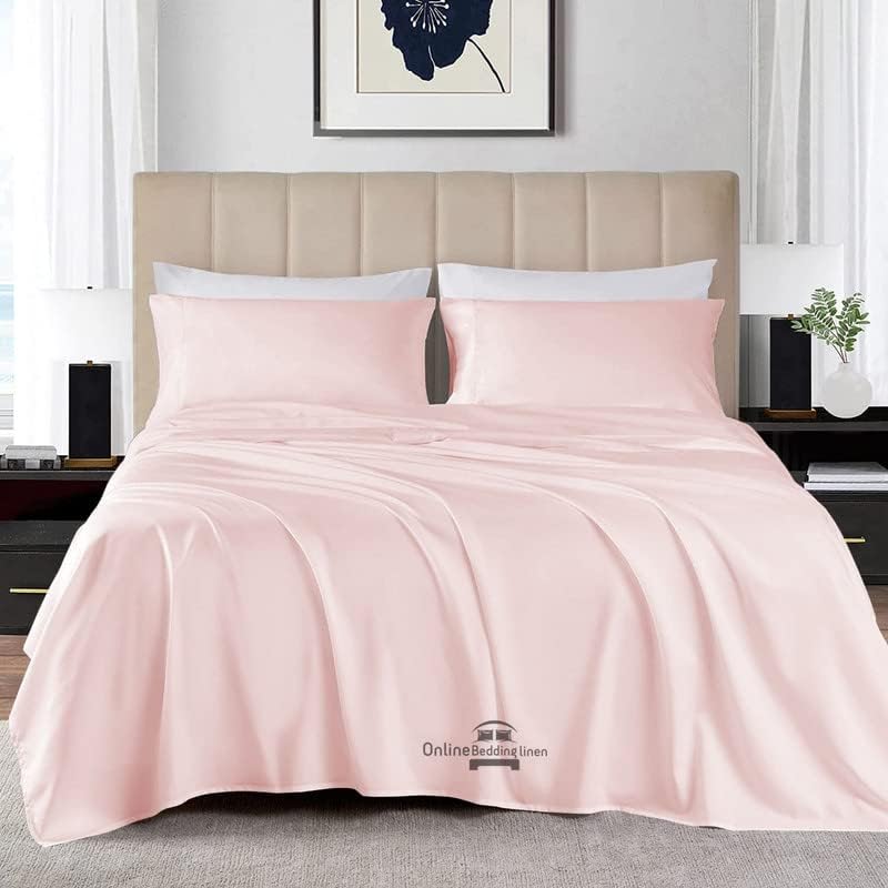 Juego de sábanas California Queen  4 piezas, algodón egipcio de 800 hilos, sábanas de algodón de 60 x 84 pulgadas, sábanas de algodón de calidad de