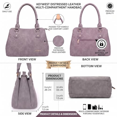 Image of Keywest Women's Penguin Satchel Tote Handbag for Women | Ladies Purse | Stylish Shoulder Bag | Gift For Woman