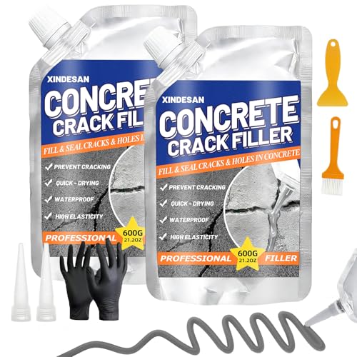Concrete Crack Filler 42oz Grey High Elasticity Self Leveling Cement Caulking Glue Quick Drying Waterproof Sealant for Driveways Walkways Indoor and Outdoor Weather Resistant Concrete Joint Repair