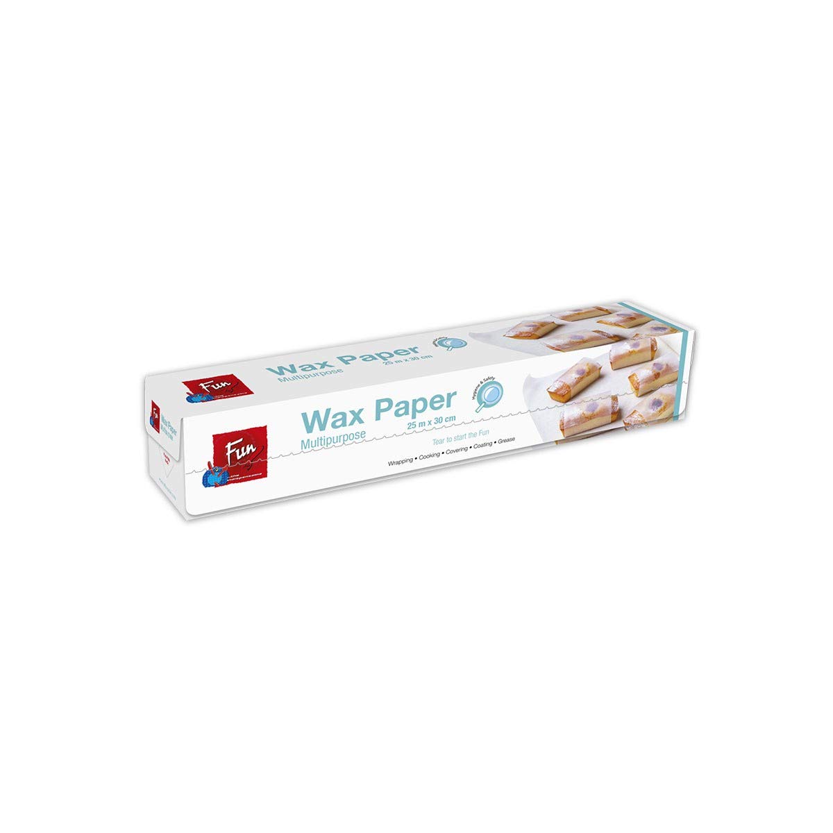 Fun Indispensable White Wax Paper Roll 30cm X 25 Meters