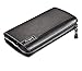 Black Sales Friday Deals Mens Long Leather Cellphone Clutch Wallet Purse for Men Large Travel Business Hand Bag Cell Phone Holster Card Holder Case Gift for Father Son Husband Boyfriend (Y-Black)