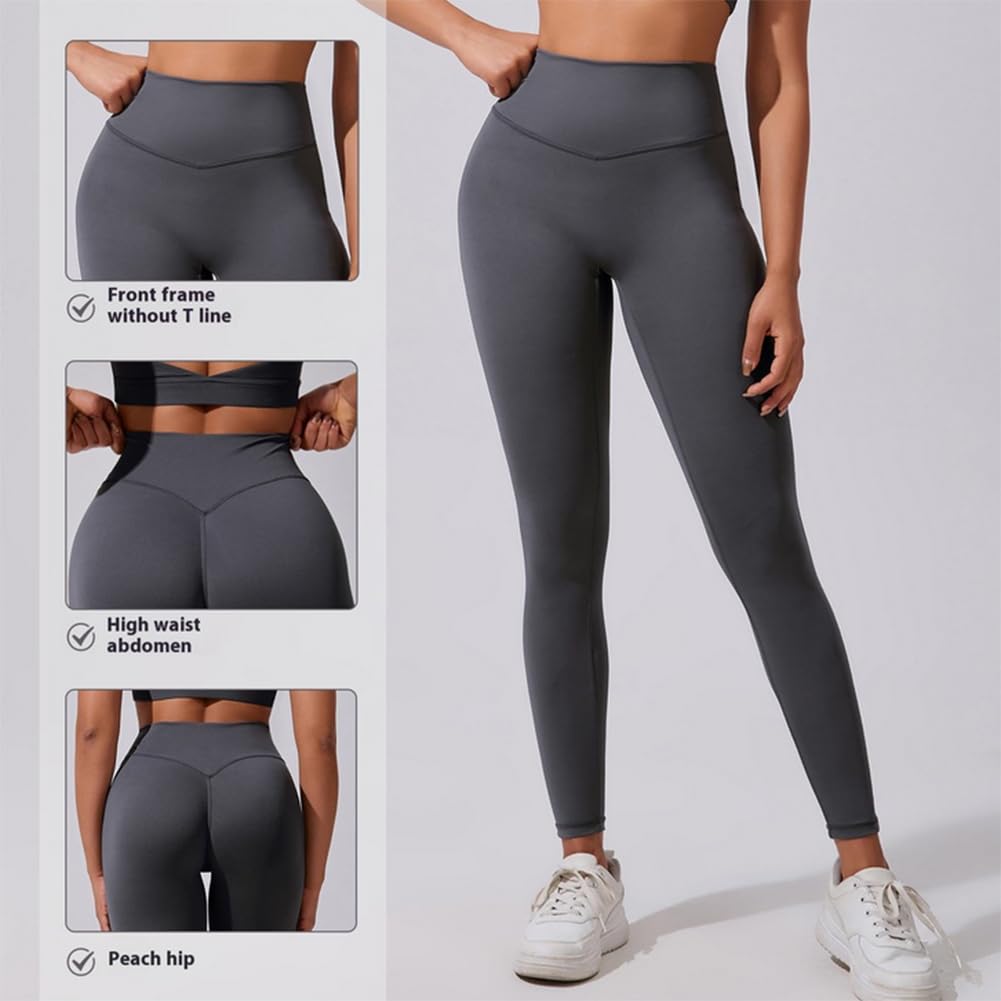 Donna Vita Alta Leggings Pantacollant Elastici Tuta Collant Abbigliamento Sportivo Donna Yoga Fitness
