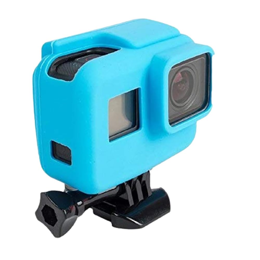 Action Pro Silicone Cover Side Frame Case Compatible with GoPro-5/6/7 Action Camera (Blue) 1