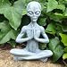 CHBDJY Yoga Alien Statue - Sci-fi Outer Space UFO Figure, Resin Alien Home Office Bookshelf Decor Sculpture, 6.3" H