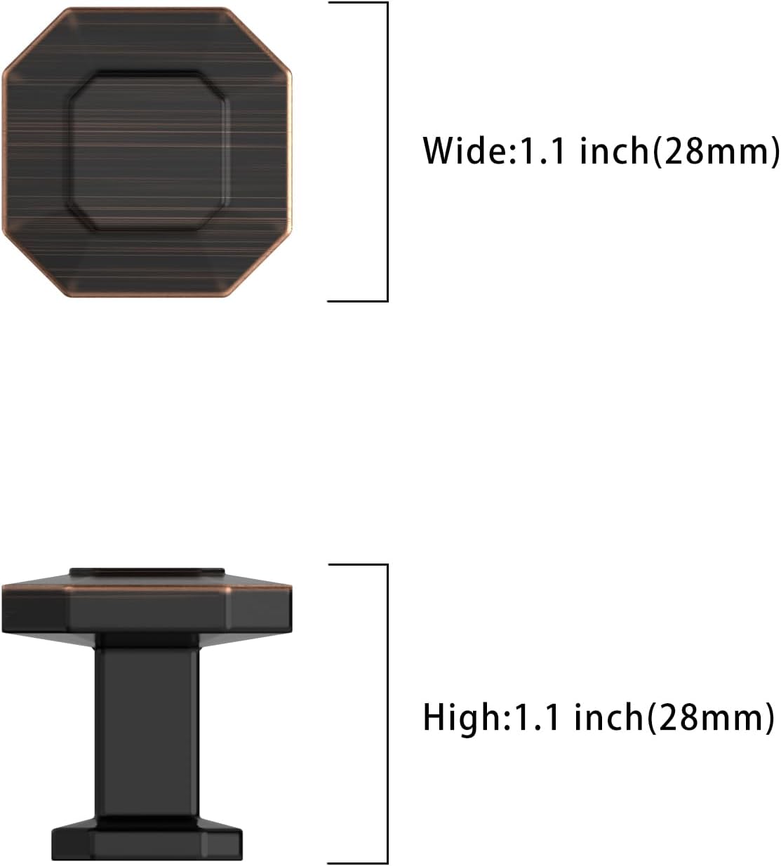 Asidrama 10 Pack Single Hole Center Oil Rubbed Bronze Kitchen Cabinet Knobs, Cabinet Knobs Kitchen Cabinet Hardware for Cupboard