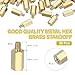 PATIKIL M2.5 x 8+3 mm Female Thread Hex Brass PCB Standoff, 50 Pcs for FPV Drone Quadcopter PCB Motherboard Steel Screw Nut Set Computer Electrical, Gold