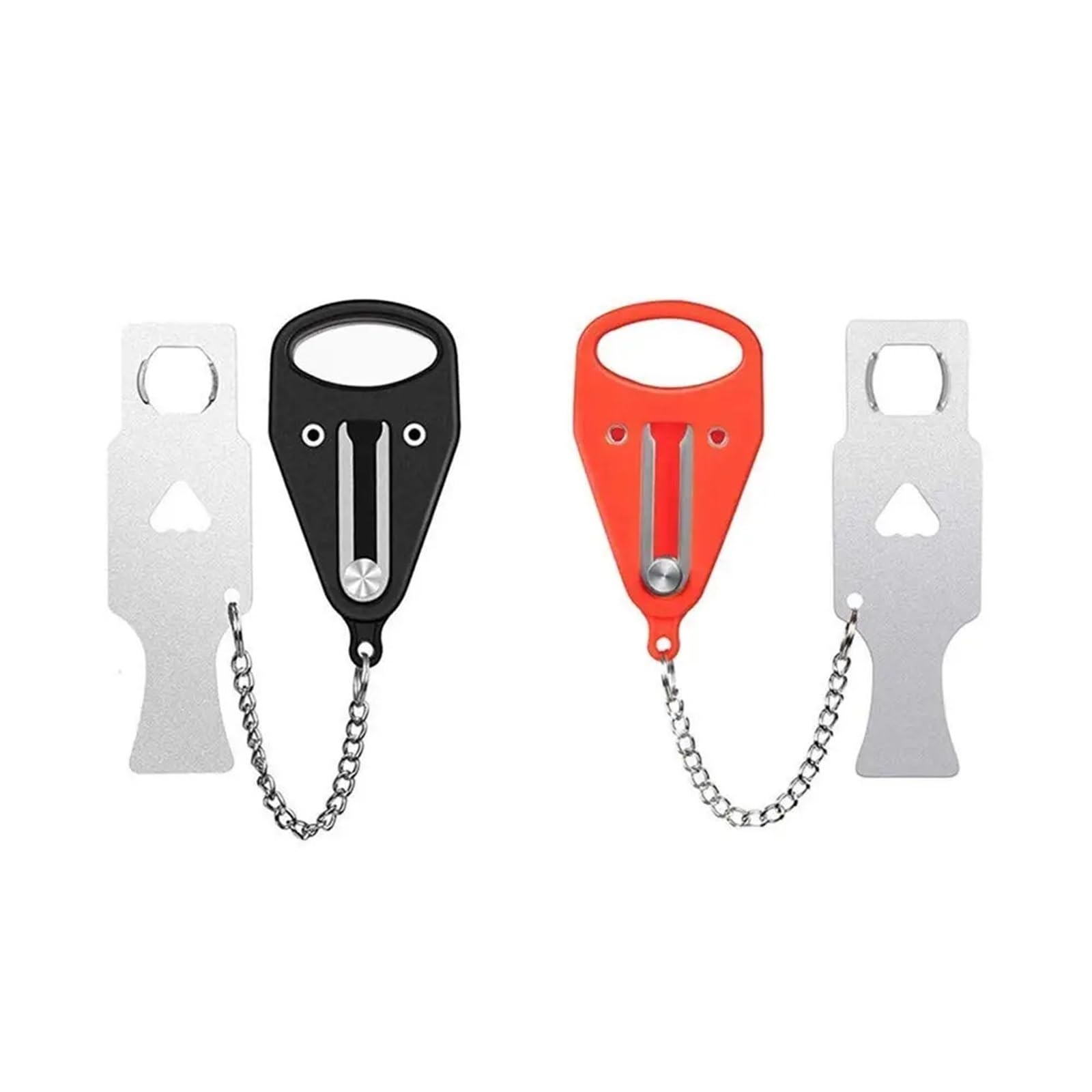 Mdsrfgn Women's 1Pc Red 1Pc Black Portable Security Door Lock Portable Anti-Theft Hotel Travel Door Lock For Travel And Hotel(1Pc Red 1Pc Black)