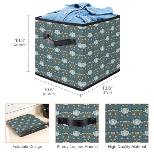 Boîte de rangement pliable tissu cube pour optimiser les placards - 4