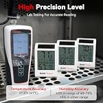 Room Thermometer Indoor, Humidity Meter, 2026 Upgrade Backlit Digital Humidity&Temperature Monitor | Solar Powered | MAX MIN Record | 3.2", for Home, Office, Greenhouse, 1Pack - Image 4