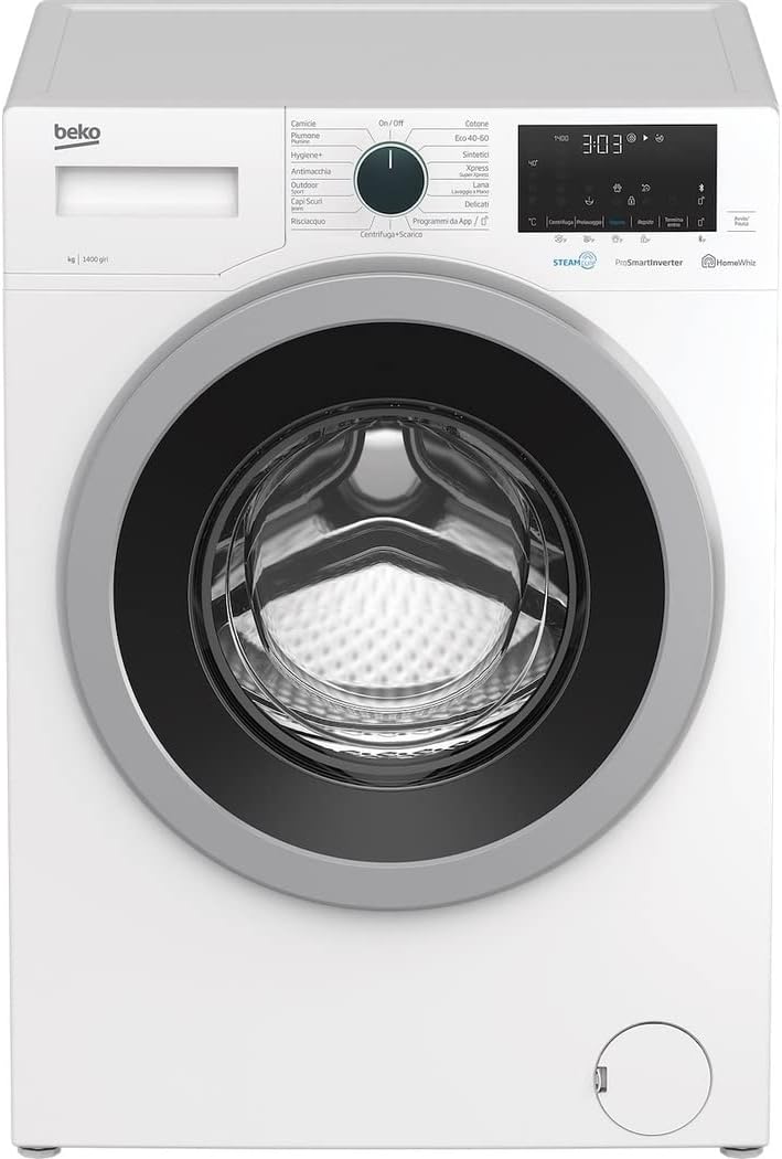 Beko WTY101486S Lavatrice 10 kg, Classe A, 1400 giri Vapore Beko WTY101486S Lavatrice 10 kg, Classe A, 1400 giri Vapore