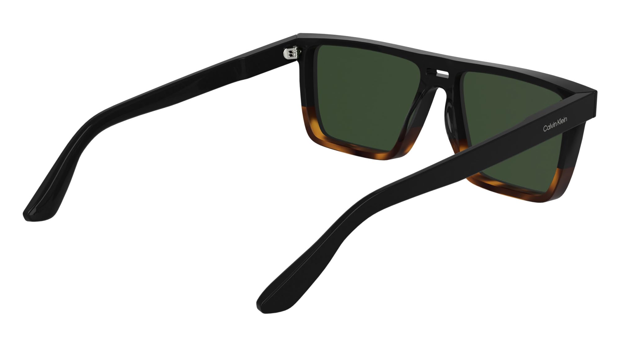 Calvin Klein Men's Sunglasses CK25501S - Black/Havana with Solid Green Lens